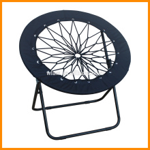 Black mesh round folding bungee chair